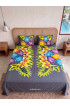 Hand Painted Rayon Bedsheet Set Queen Size